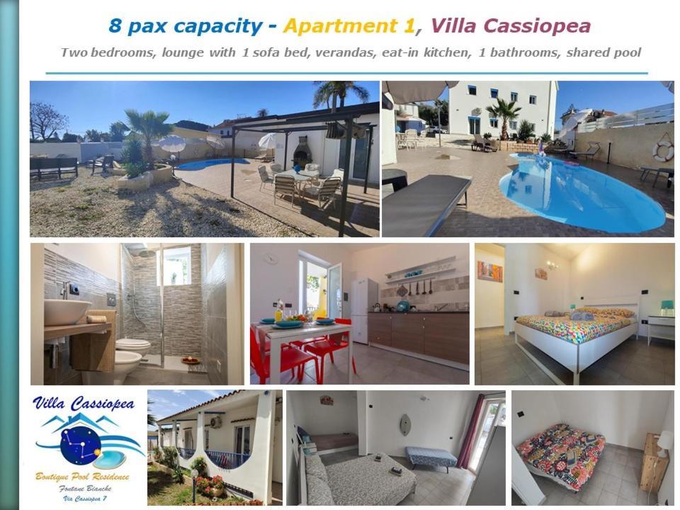 Pool Seaside Relais - Ville Ninfea, Marea, Rosa E Cassiopea Fontane Bianche Eksteriør bilde